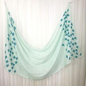 Vintage Nalini light blue scarf